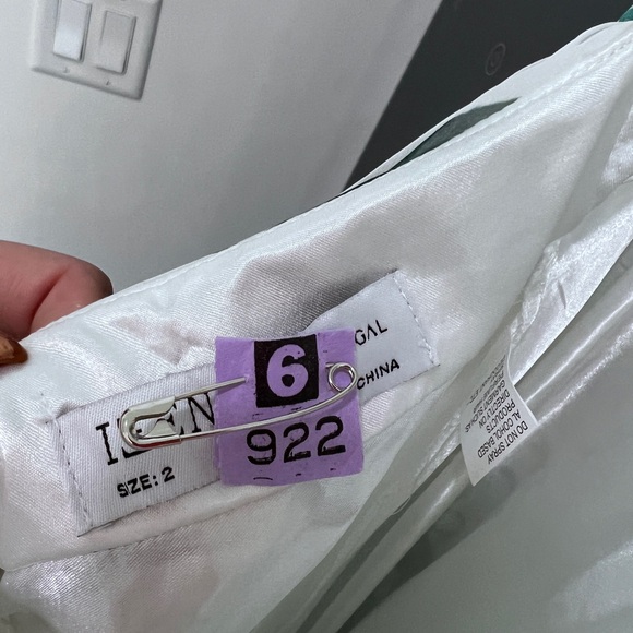 Worn Once Mac Duggal Floral Chiffon Lace Up Gown - Picture 4 of 10